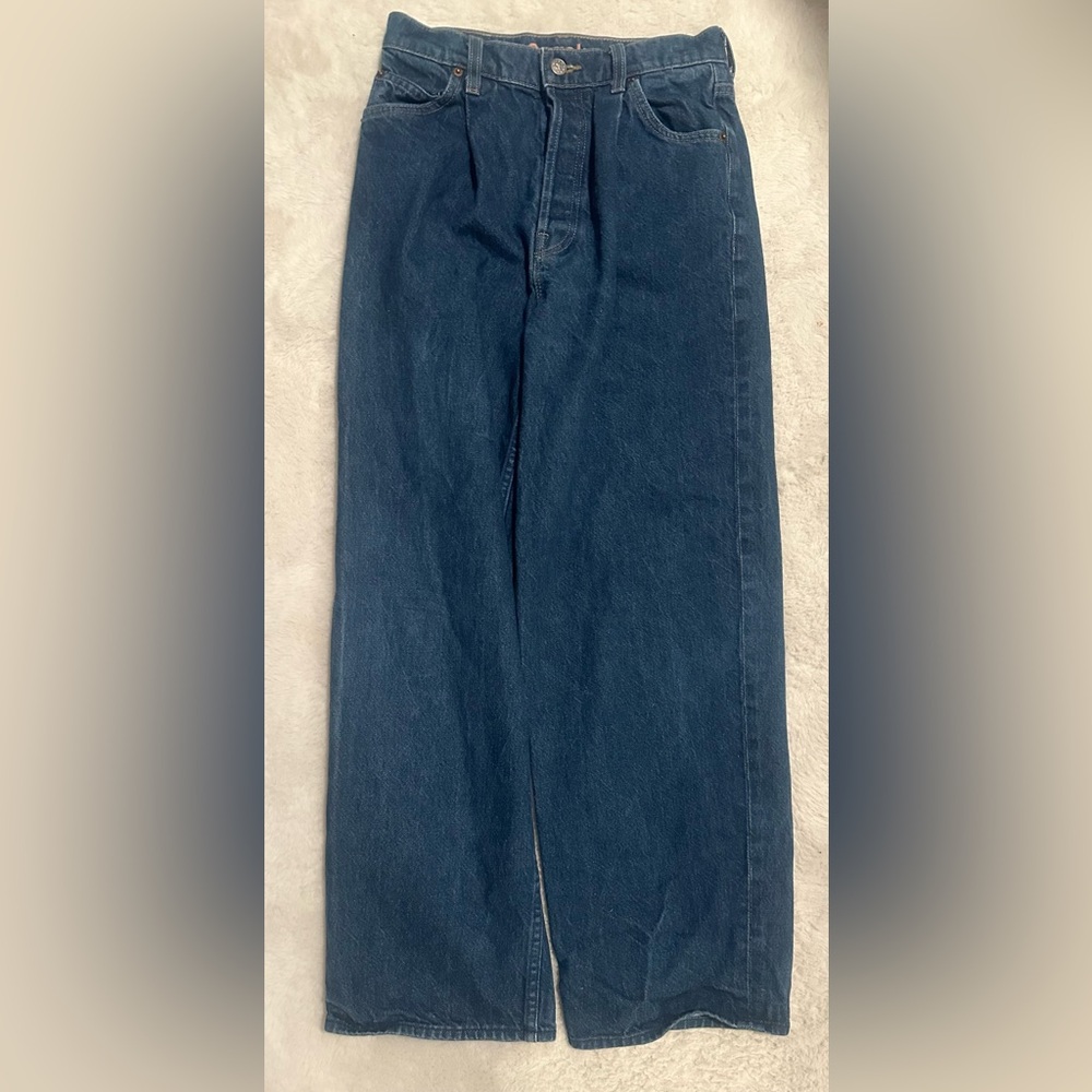 Mother Snacks! Pleated Fun Dip Puddle Jeans Cold Brew Dark Wash size 25 - Picture 5 of 8
